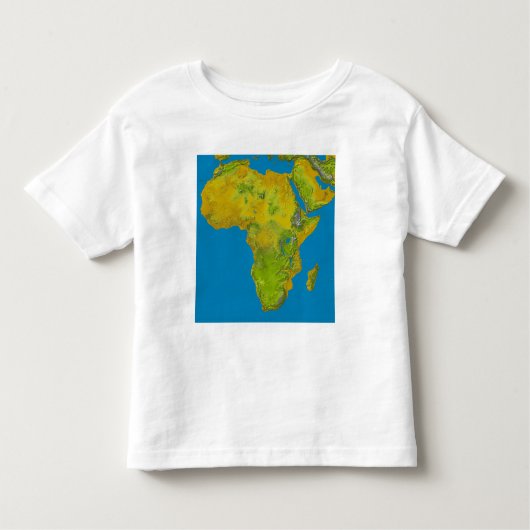 Topografisch uitzicht van Afrika Kinder Shirts (Voorkant)