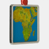 Topografisch uitzicht van Afrika Metalen Ornament (Rechts)