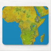 Topografisch uitzicht van Afrika Muismat (Voorkant)