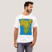 Topografisch uitzicht van Afrika T-shirt (Voorkant volledig)