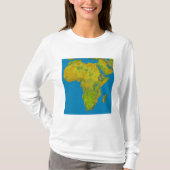 Topografisch uitzicht van Afrika T-shirt (Voorkant)