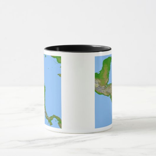 Topografisch uitzicht van Midden-Amerika Mok (Midden)