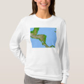 Topografisch uitzicht van Midden-Amerika T-shirt (Voorkant)