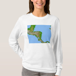 Topografisch uitzicht van Midden-Amerika T-shirt
