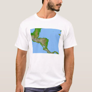 Topografisch uitzicht van Midden-Amerika T-shirt