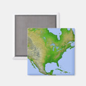 Topografisch uitzicht van Noord-Amerika Magneet (Voorkant / Achterkant)