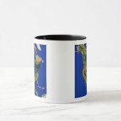 Topografisch Uitzicht van Noord- en Midden-Amerika Mok (Midden)