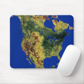 Topografisch Uitzicht van Noord- en Midden-Amerika Muismat (Met muis)