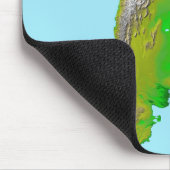 Topografisch uitzicht van Zuid-Amerika Muismat (Hoek)