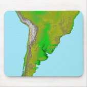 Topografisch uitzicht van Zuid-Amerika Muismat (Voorkant)