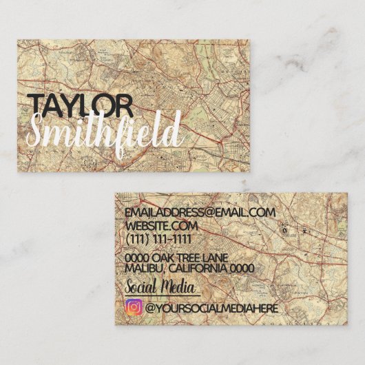  topografisch visitekaartje (Voorkant / Achterkant)