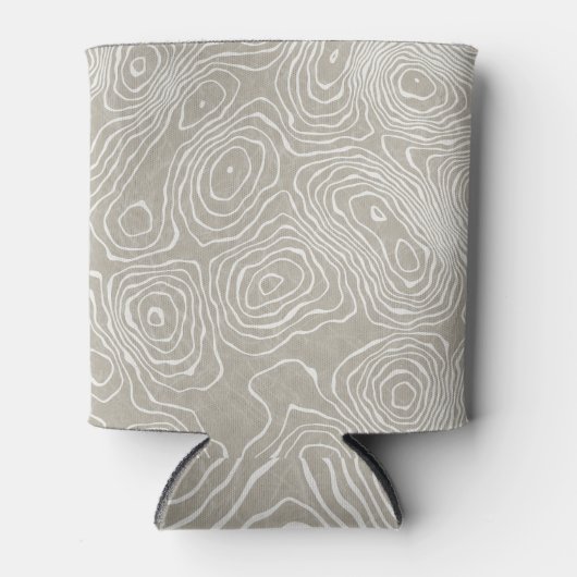 Topografische aardlijnen: organische kaart blikjeskoeler (Voorkant)