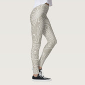 Topografische aardlijnen: organische kaart leggings (Rechts)