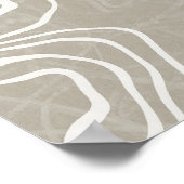 Topografische aardlijnen: organische kaart poster (Hoek)