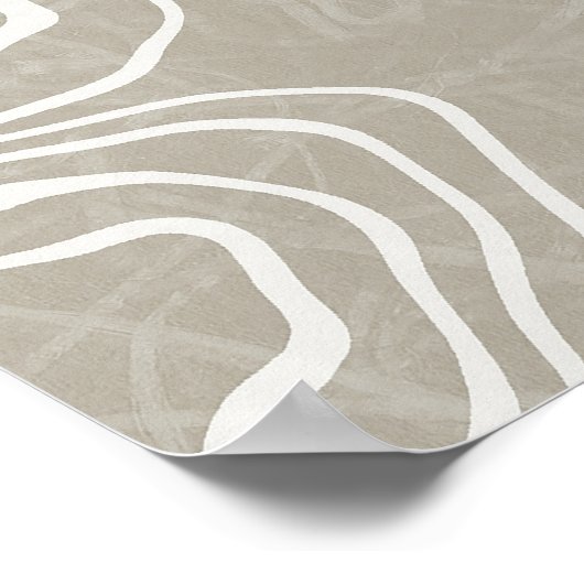 Topografische aardlijnen: organische kaart poster (Hoek)