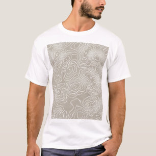 Topografische aardlijnen: organische kaart t-shirt