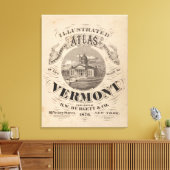 Topografische atlas canvas afdruk (Insitu (Woonkamer))