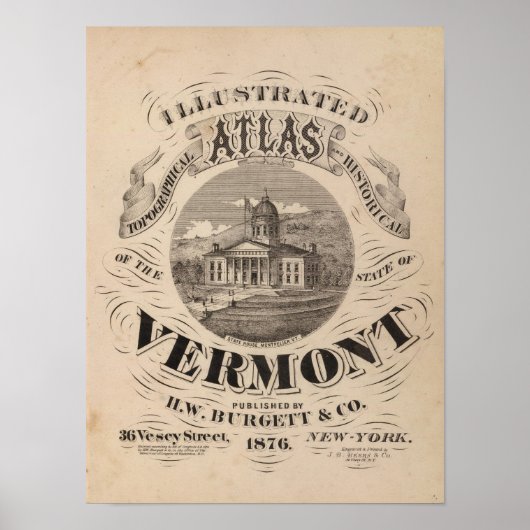 Topografische atlas poster (Voorkant)