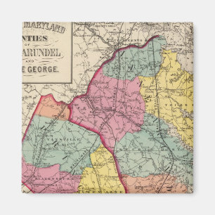 Topografische atlas van de provincie Maryland 4 Magneet