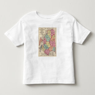 Topografische atlas van de provincie Maryland Kinder Shirts