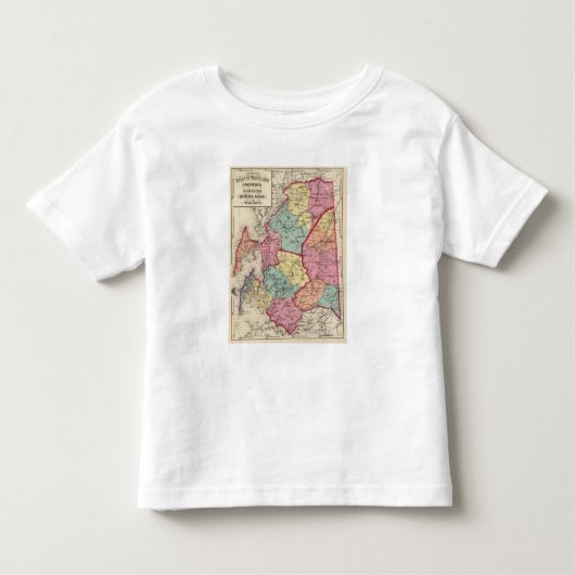 Topografische atlas van de provincie Maryland Kinder Shirts (Voorkant)