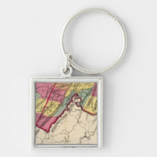Topografische atlas van de provincie Maryland Sleutelhanger