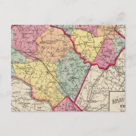 Topografische atlas van de provincies Maryland 2 Briefkaart (Voorkant)