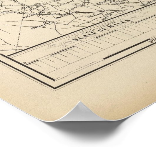 Topografische atlas van de provincies Maryland 2 Poster (Hoek)