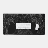 Topografische contour gamingmuismat groot uitbreid bureaumat (Keyboard & Muis)