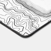 Topografische Contour White Gaming Muismat XL Bureaumat (Hoek)