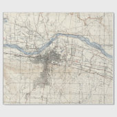  Topografische kaart Albuquerque New Mexico Cadeaupapier (Vlak)