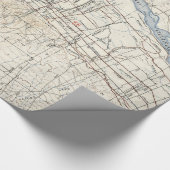  Topografische kaart Albuquerque New Mexico Cadeaupapier (Hoek)