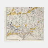 Topografische kaart en Glacial Kaart van New Hamps Fleece Deken (Voorkant (Horizontaal))