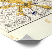 Topografische kaart en Glacial Kaart van New Hamps Poster (Hoek)