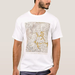 Topografische kaart en Glacial Kaart van New Hamps T-shirt
