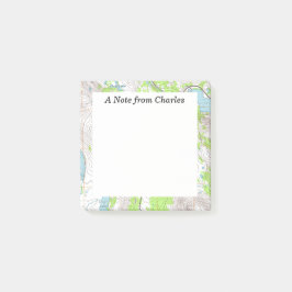 Topografische kaart gepersonaliseerd post-it® notes
