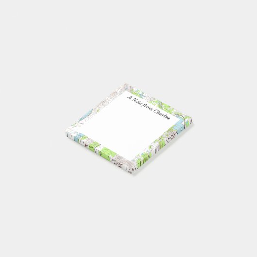 Topografische kaart gepersonaliseerd post-it® notes (Schuin)