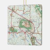 Topografische kaart Kilimanjaro Keramisch Ornament (Links)