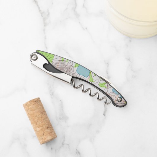 Topografische kaart kurkentrekker (Voorkant)