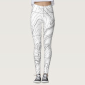 Topografische kaart Leggings buiten vrouwen (Voorkant)