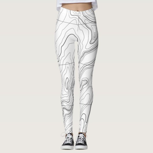 Topografische kaart Leggings buiten vrouwen (Voorkant)