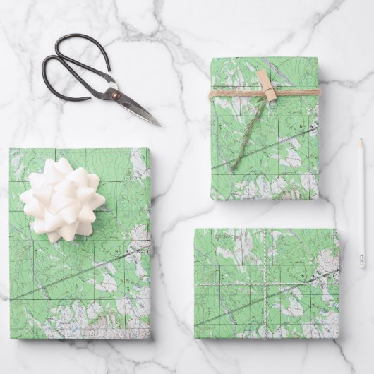 topografische kaart — McKinley foto Pri Inpakpapier Vel (Voorkant)