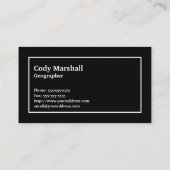 Topografische kaart met Jouw naam en Monogram Visitekaartje (Achterkant)