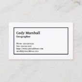 Topografische kaart met Jouw naam en Monogram Visitekaartje (Achterkant)