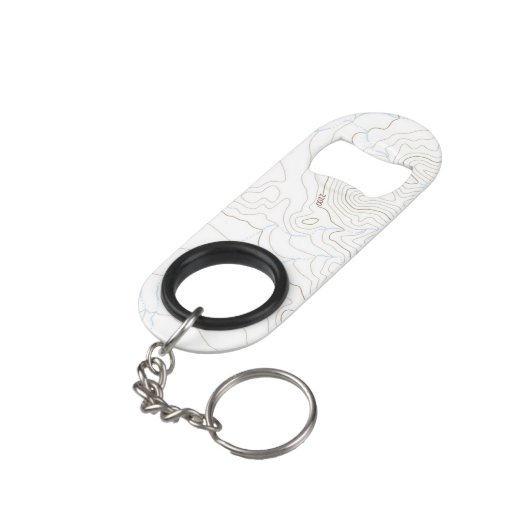 Topografische kaart mini flessenopener (Achterkant Gekanteld)