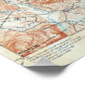 Topografische kaart  Schroon Lake New York Poster (Hoek)