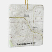 Topografische kaart Snowmass Mountain Keramisch Ornament (Rechts)