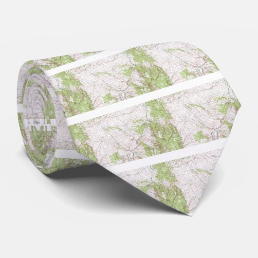 Topografische kaart stropdas (Opgerold)