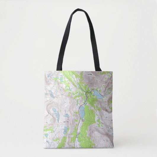 Topografische kaart tote bag (Voorkant)