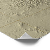 Topografische kaart van Colorado Poster (Hoek)